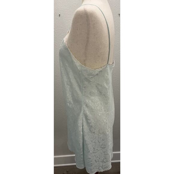 Vintage 1980's Val Mode Negligée Baby Blue with White Lace Vintage Size M - Picture 9 of 10